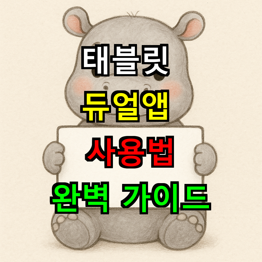 태블릿 듀얼앱 사용법, 진짜 쉽게 설정하는 완벽 가이드