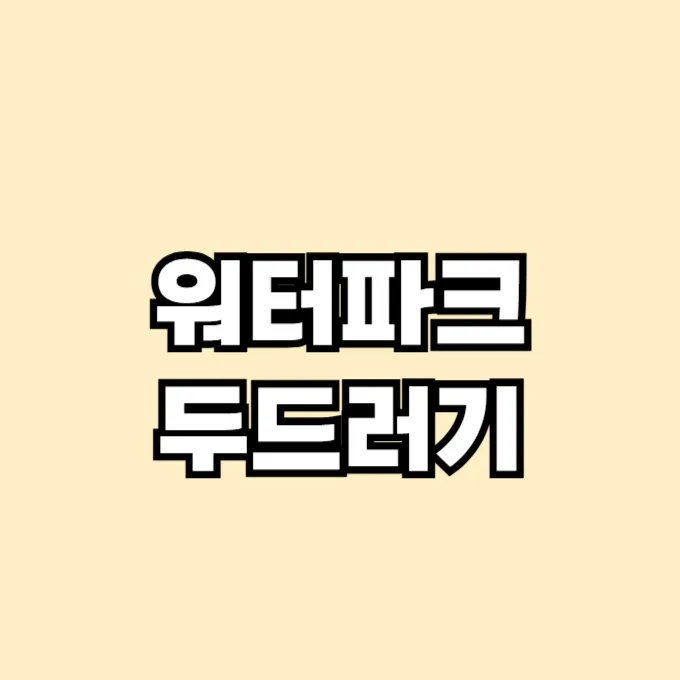 워터파크 피부 가려움