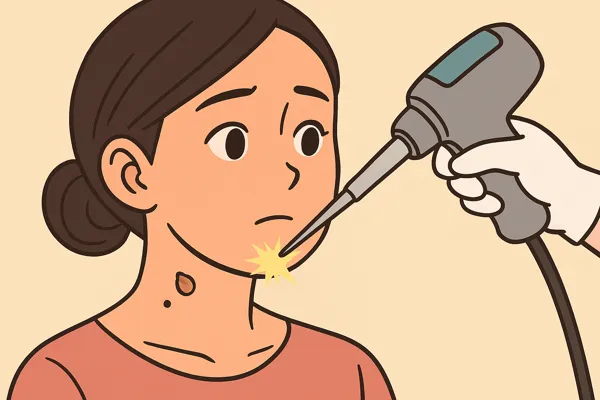 쥐젖 제거 레이저 시술 과정과 회복2