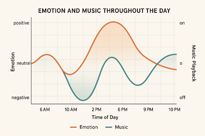 시간대별 감정 기반 음악 소비 데이터