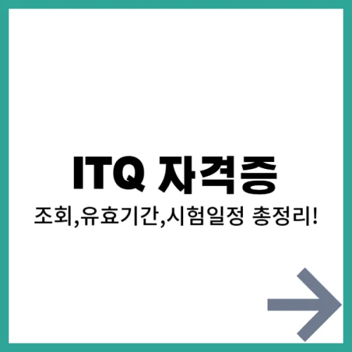 ITQ 자격증 조회