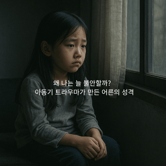 아동기트라우마,성격형성,불안장애,심리학블로그,어린시절상처,자기이해,심리상담,애착이론,정신건강,트라우마치유