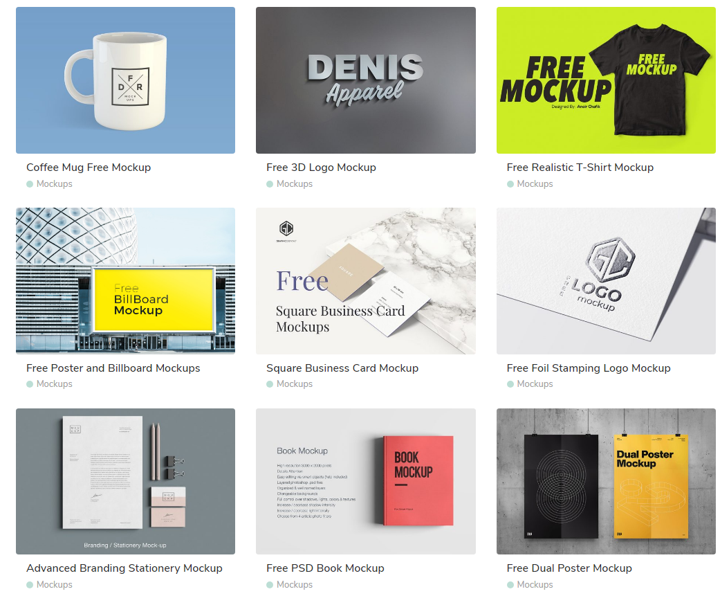 무료 목업 사이트 프리 디자인 리소스