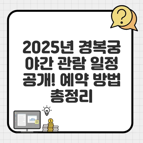 2025년 경복궁 야간 관람 일정 공개! 예약 방법 총정리