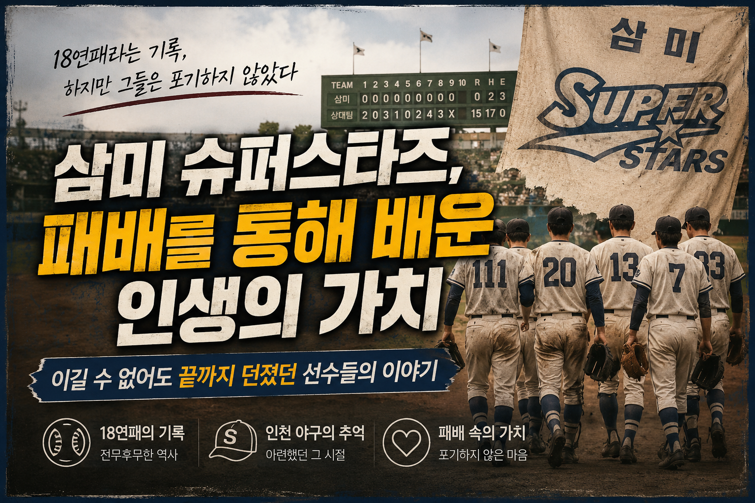 18연패의 기적? 삼미 슈퍼스타즈가 우리에게 남긴 가장 찬란한 패배의 기록