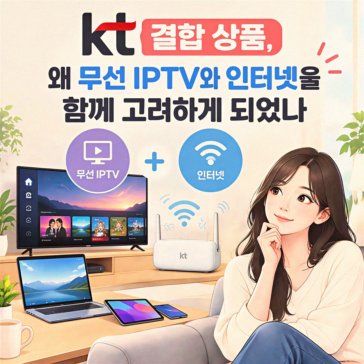 KT 결합 상품, 무선 IPTV와 인터넷 묶으면 뭐가 좋을까