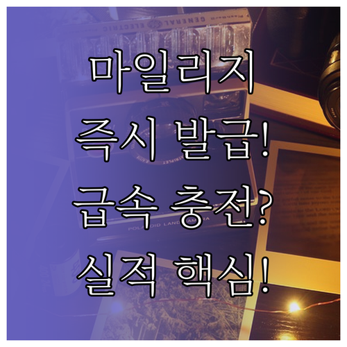 급할 때 바로 쓰는 마일리지 카드 즉..