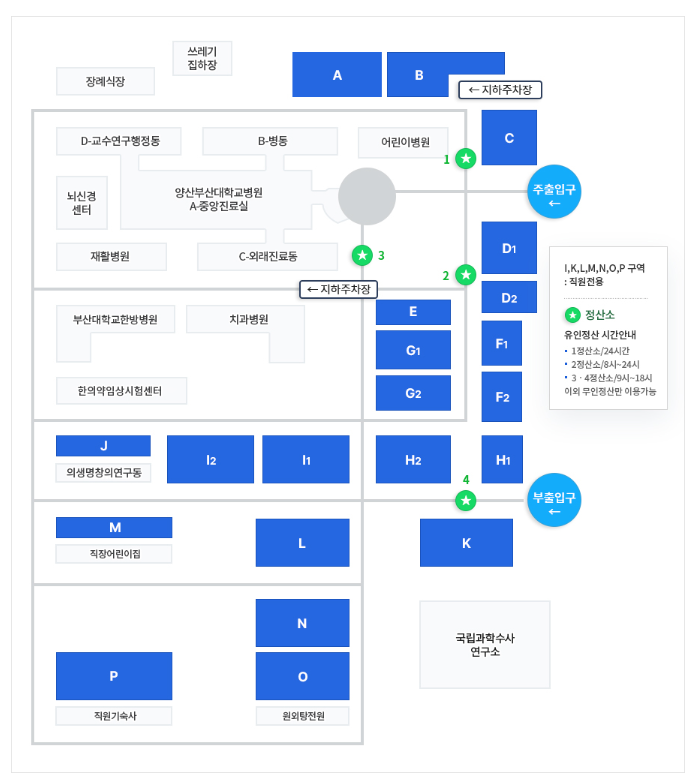 양산부산대학교병원 예약방법 대리처방 주차장안내