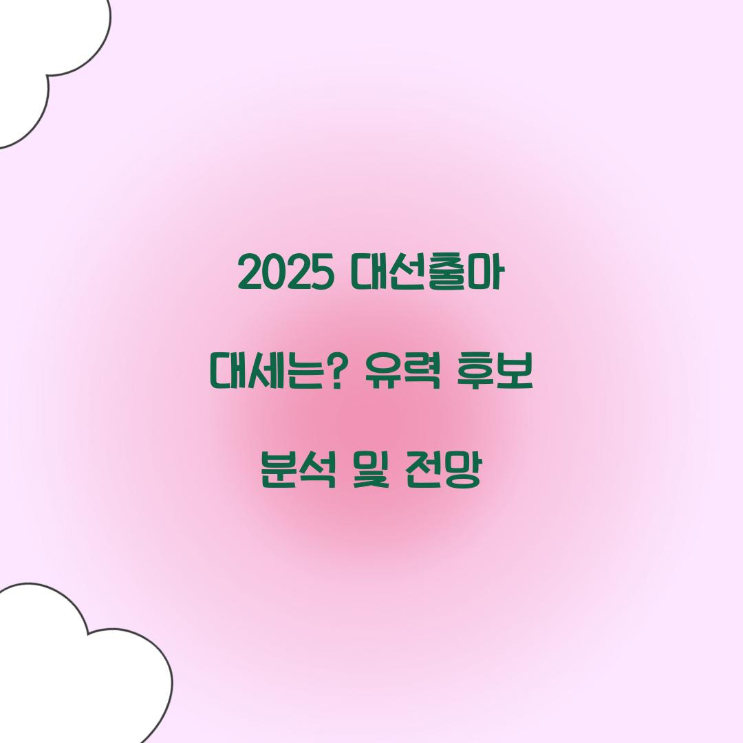 2025 대선출마