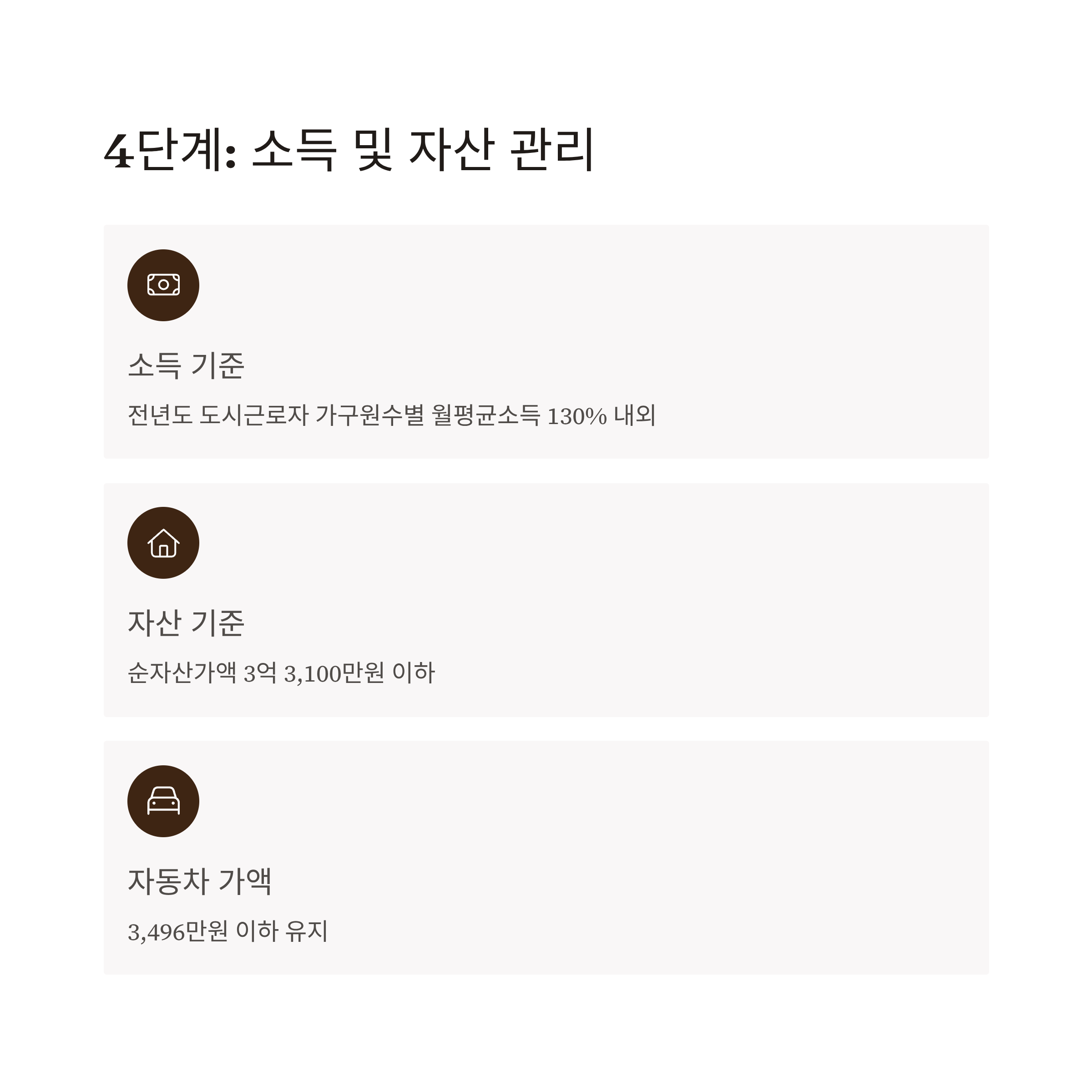 주택청약 소득 및 자산관리