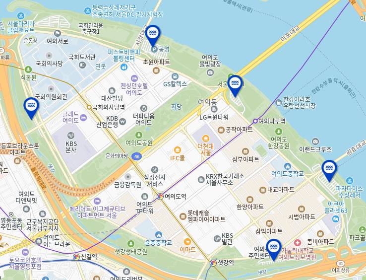 여의도 수영장 주차장