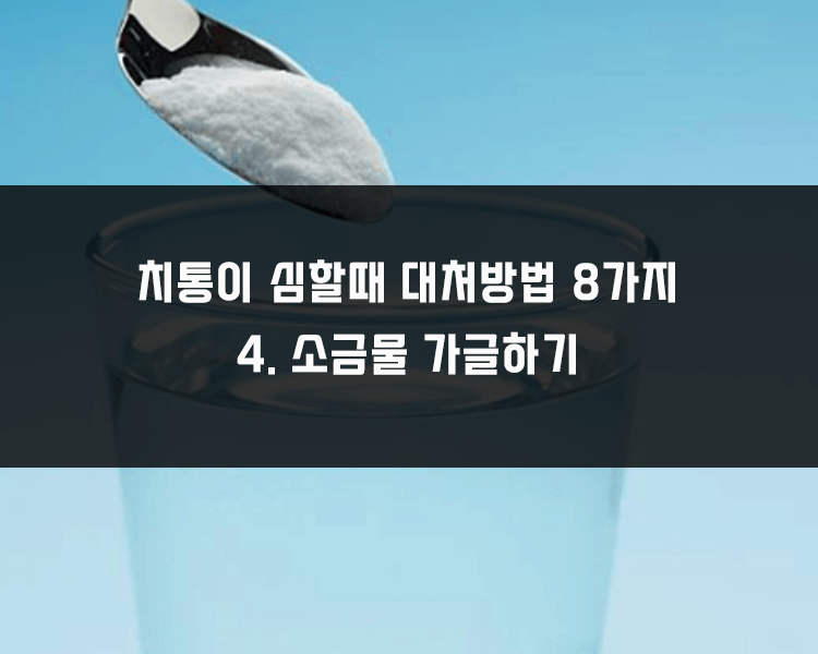 치통이 심할때 대처방법 - 소금물 가글하기