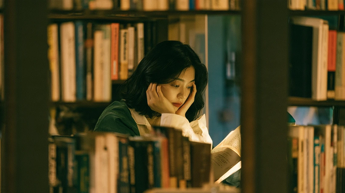책을 다 못 읽고 모임에 참석해야 할지 고민하는 모습