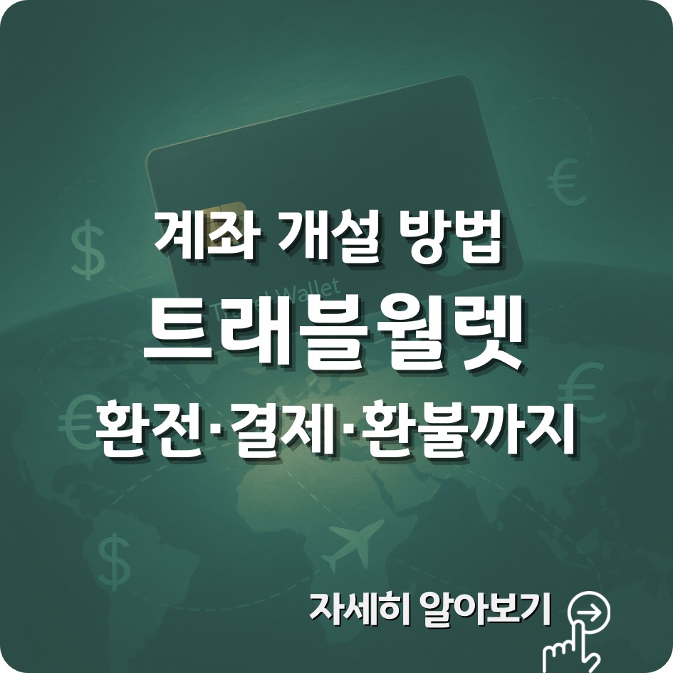 2025 트래블월렛 계좌 개설과 카드 발급 방법을 한눈에 정리한 인포그래픽 &ndash; 해외결제 및 환전수수료 절감 핀테크 서비스