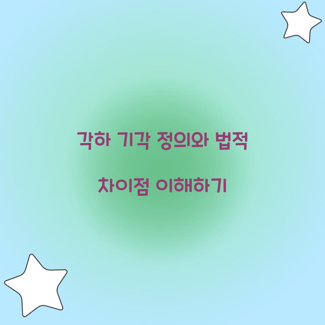 각하 기각 정의