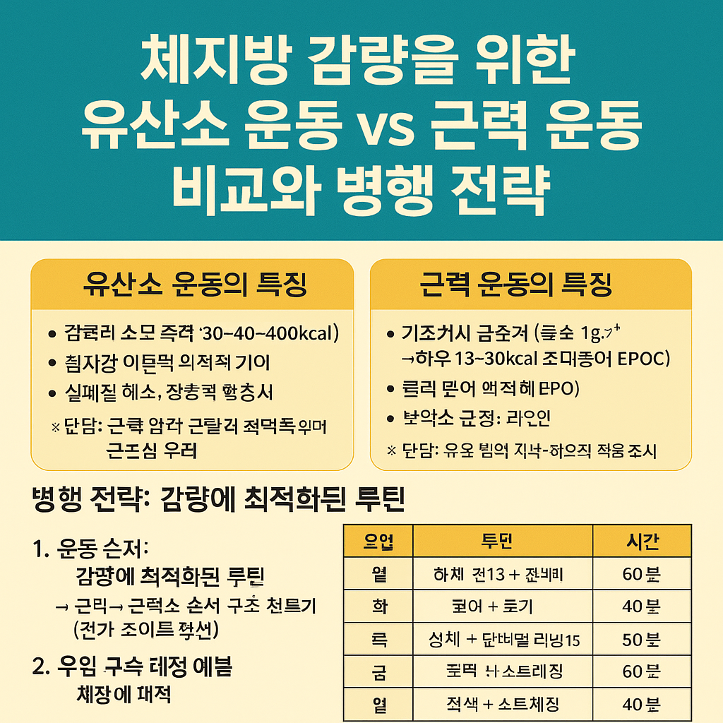 체지방 감량을 위한 유산소 운동