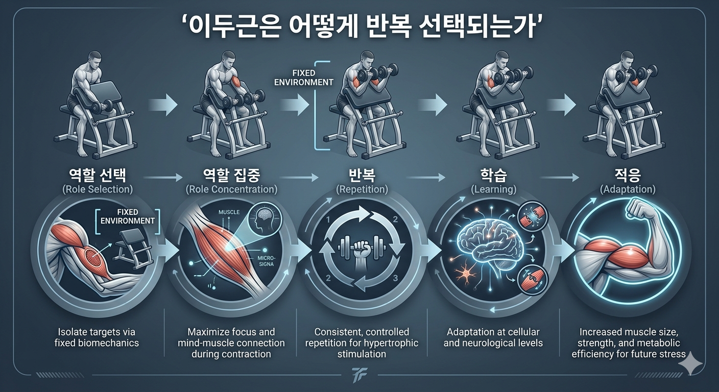 이두근은 어떻게 반복 선택되는가