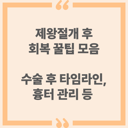 제왕절개 후 회복 꿀팁 모음 - 수술 후 타임라인, 흉터 관리 등