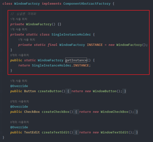 Abstract-Factory-pattern-singleton