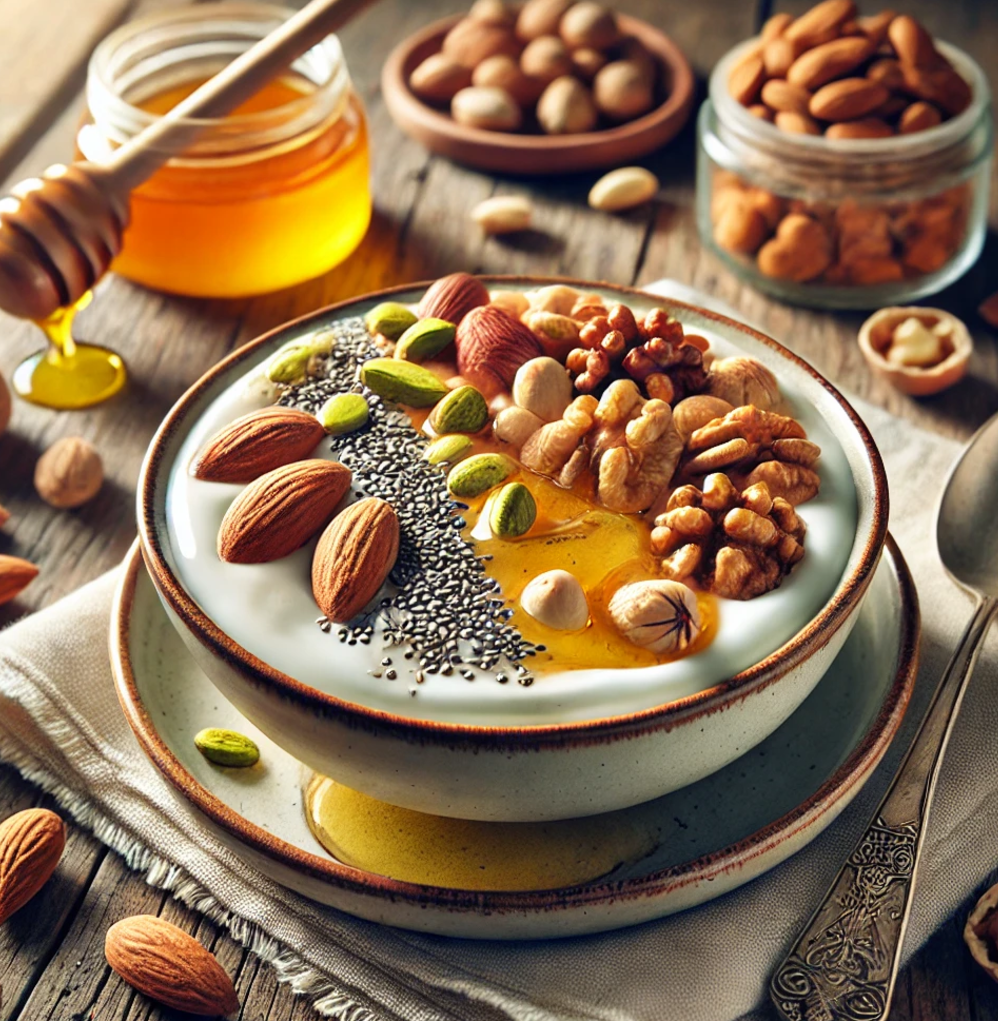 그릭 요거트와 견과류