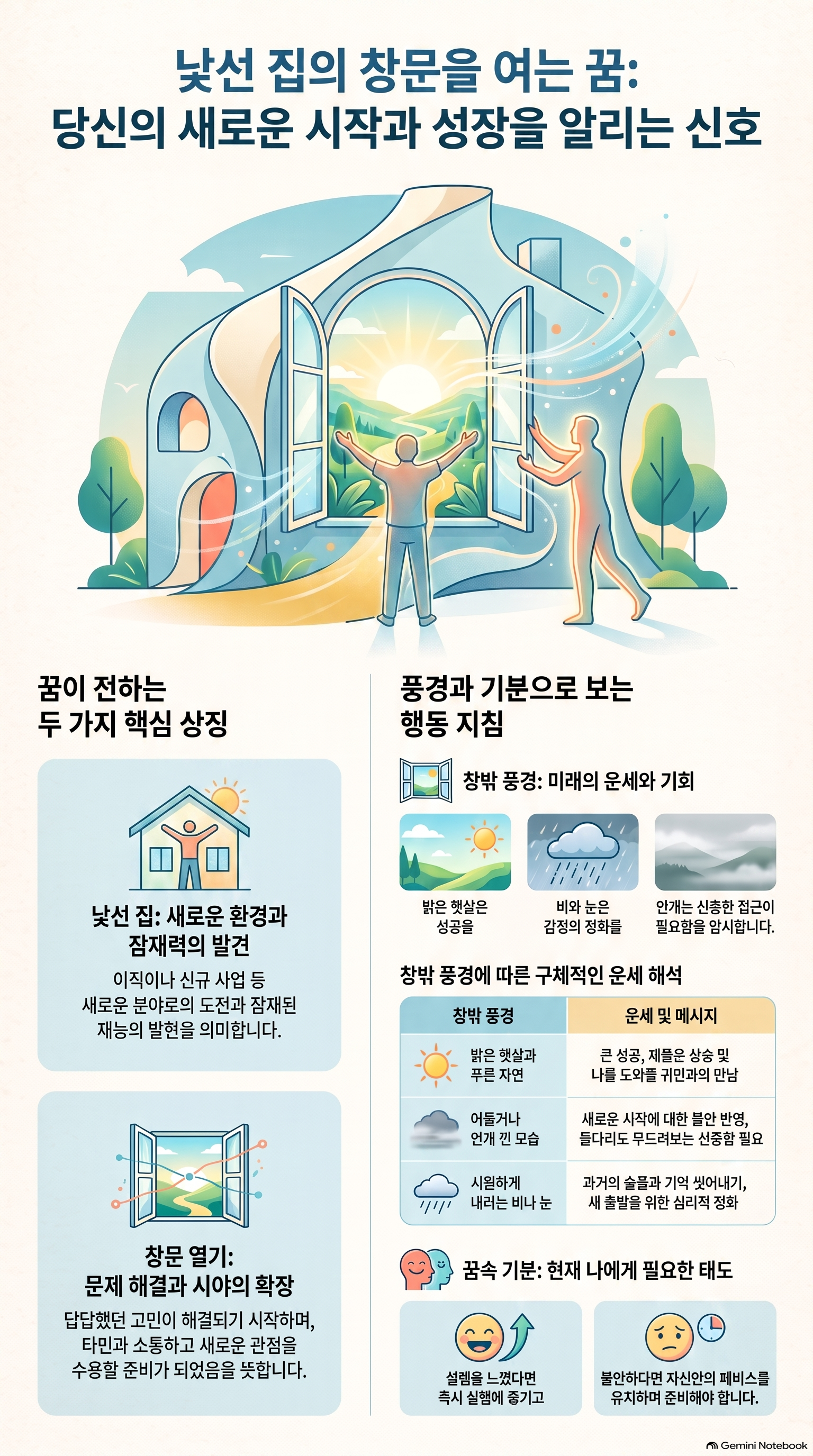낯선 집 창문 여는 꿈