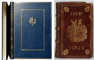 모로코 가죽을 이용해 제작된 책 표지 사진