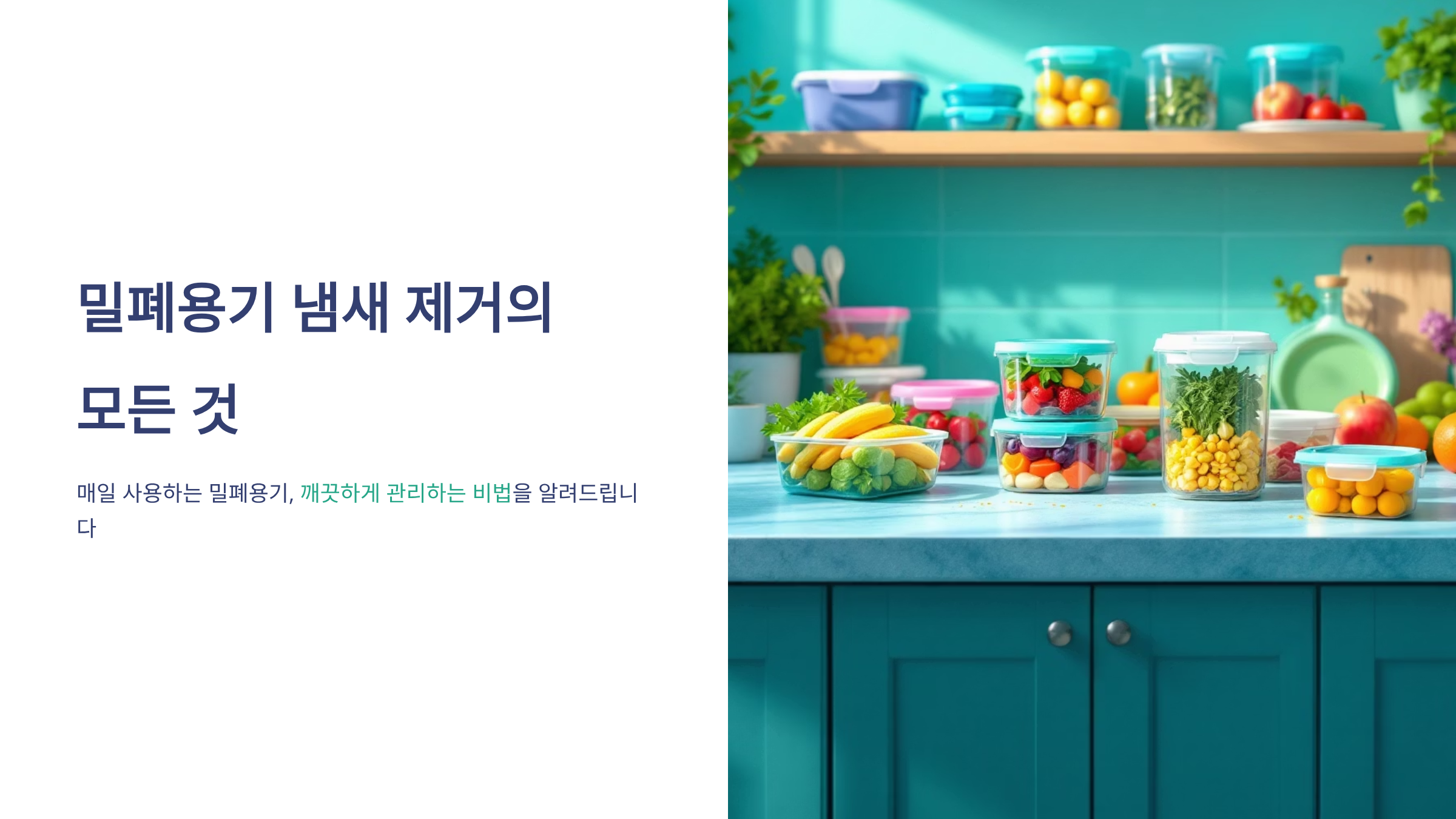 밀폐용기 냄새 제거하는 생활 꿀팁