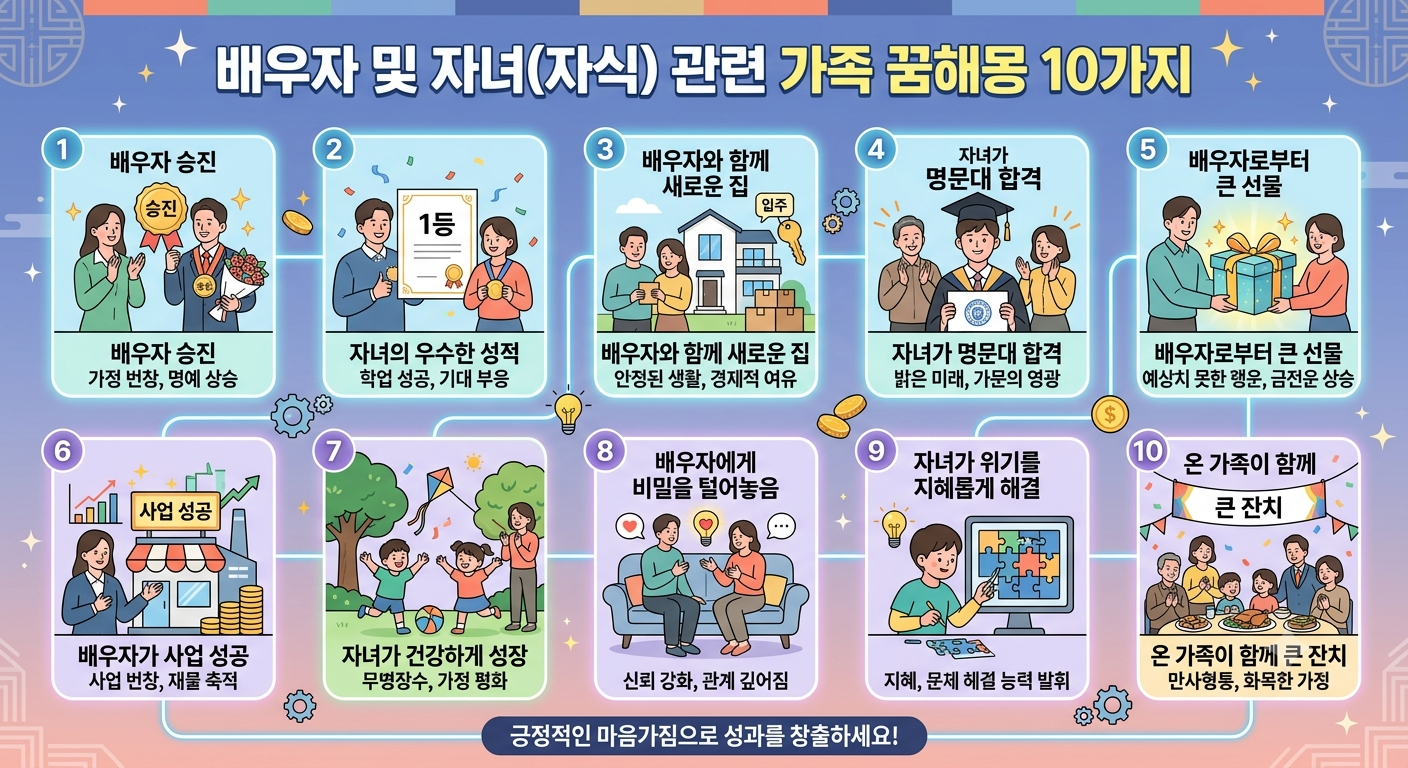 배우자 및 자녀(자식) 관련 가족 꿈해몽 10가지