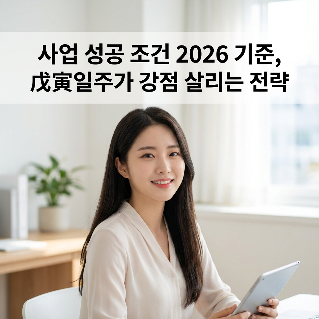 사업 성공 조건 2026 기준 ｜ 戊寅일주가 강점 살리는 전략