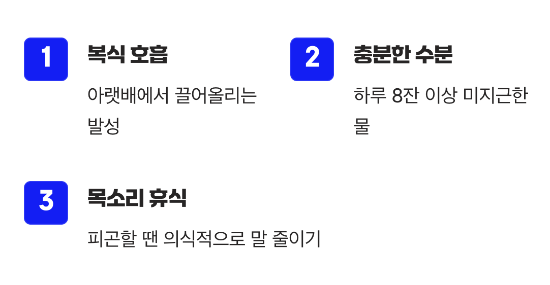 소중한 목소리를 지키는 최고의 예방법