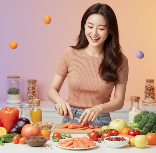 만성염증에 좋은 음식 만드는 여성 1