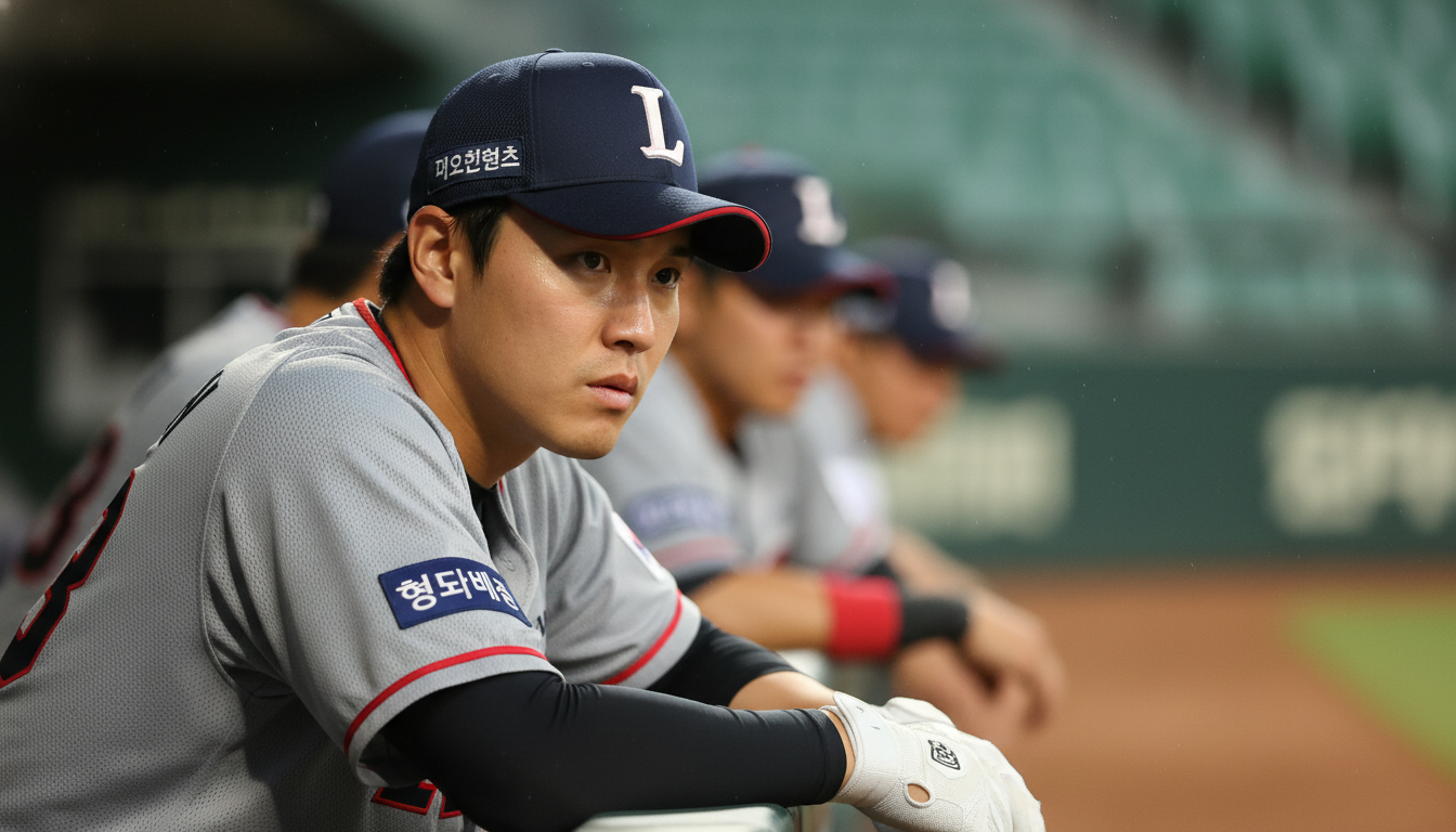 트레이드 루머 속에서도 경기에 집중하며 강한 정신력을 보여주는 김지찬 선수의 모습. 외부 압박에도 흔들림 없는 그의 의지를 나타냅니다.