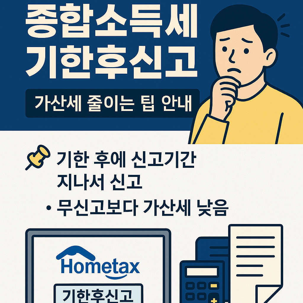 홈택스에서 종합소득세 기한후신고하는 방법과 가산세 줄이는 팁 안내