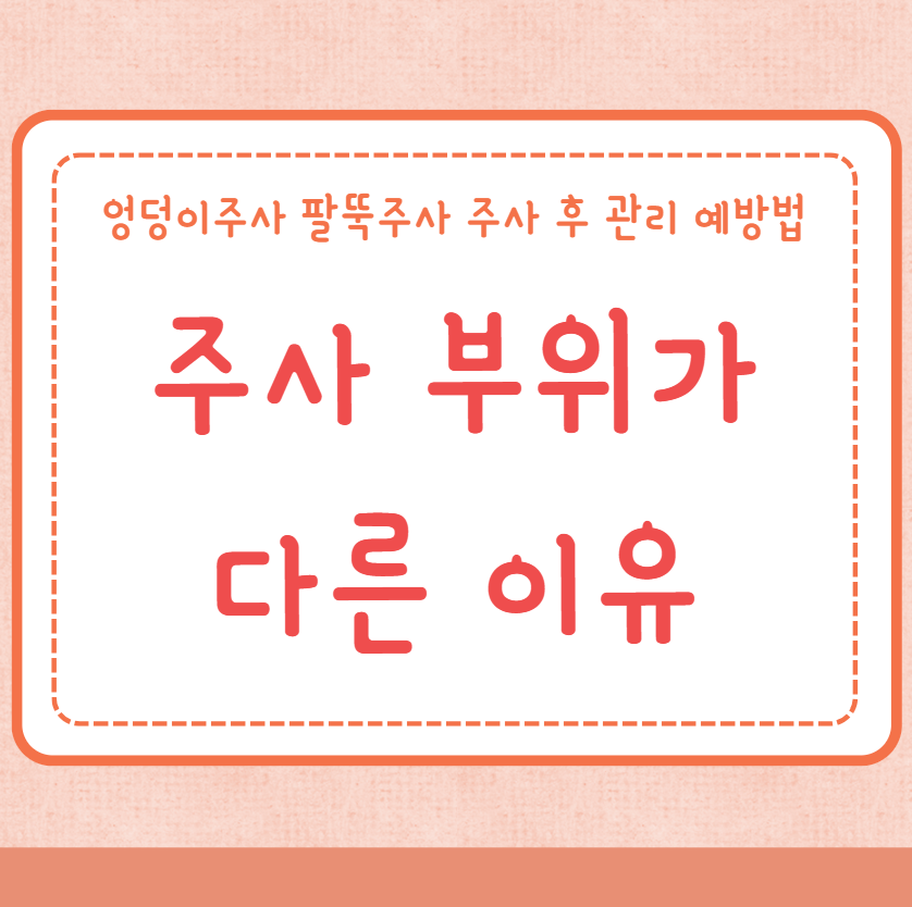 주사 부위가 다른 이유