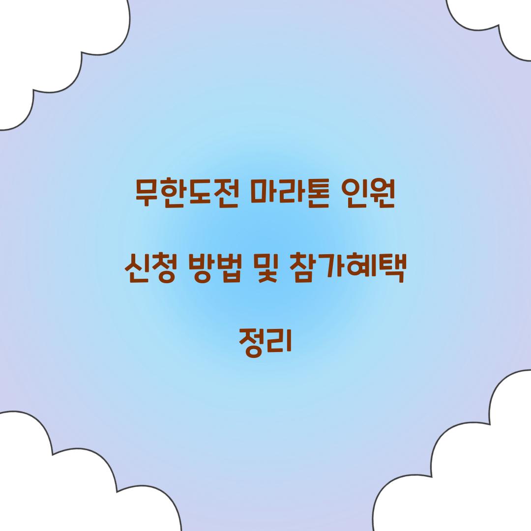 무한도전 마라톤 인원
