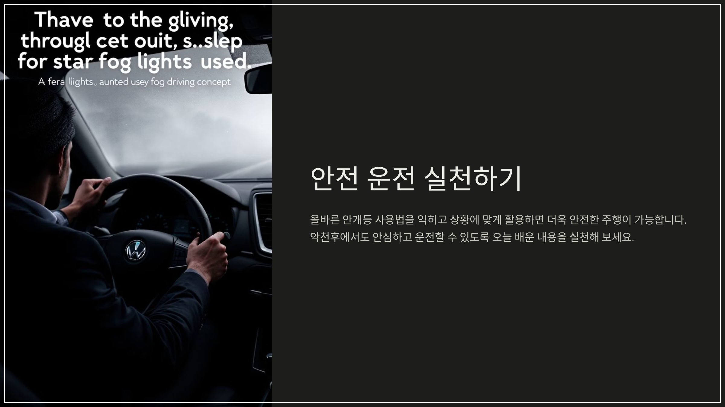 안전 운전 실천하기