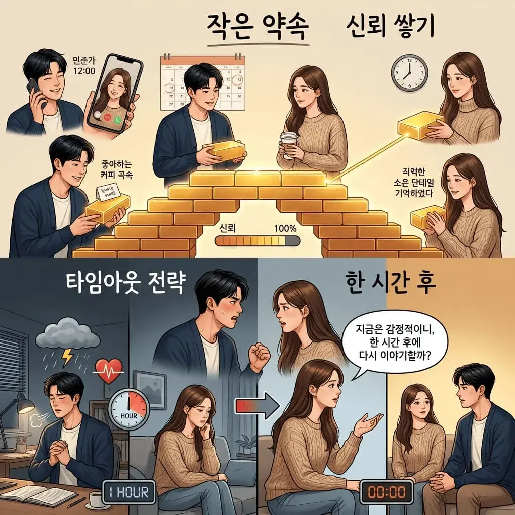 작은 약속과 타임아웃 전략으로 신뢰를 쌓아가는 회피형 남자 소통법(Trust Building, Time-Out Strategy)