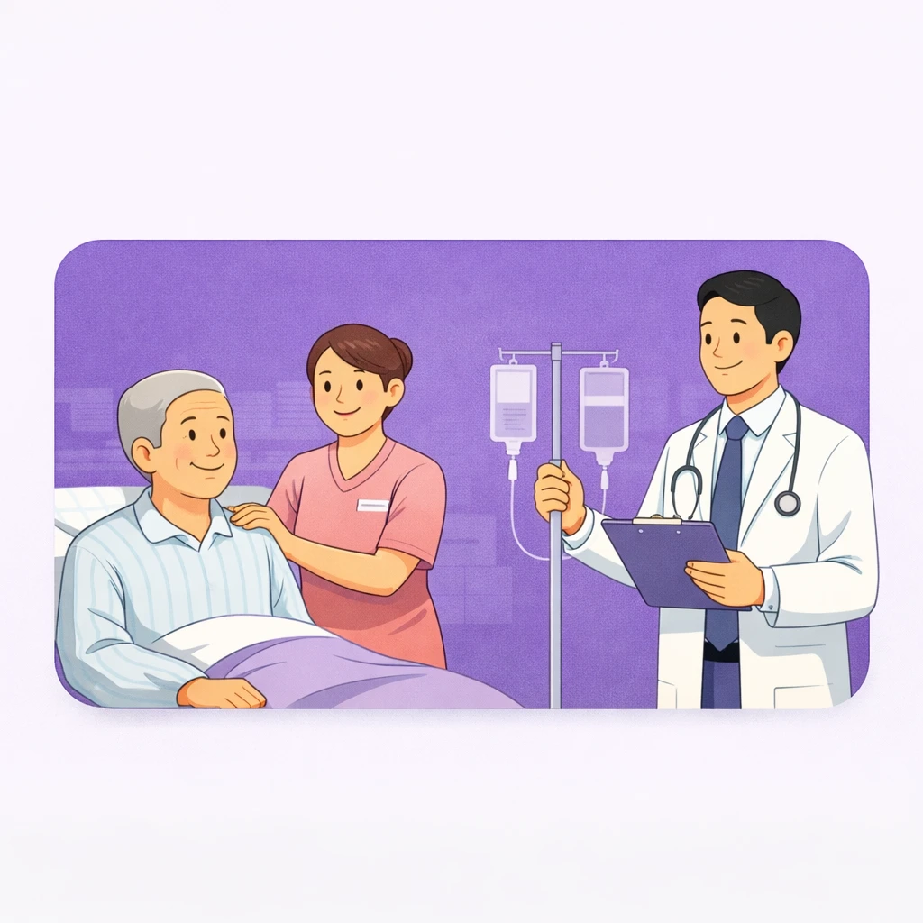간병·보조 간병 및 병원 보조 인력 채용 섹션으로 이동하는 버튼