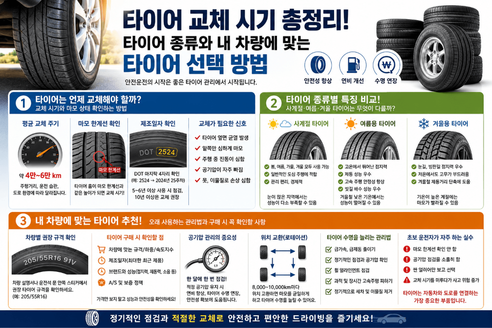 타이어 교체 시기 총정리