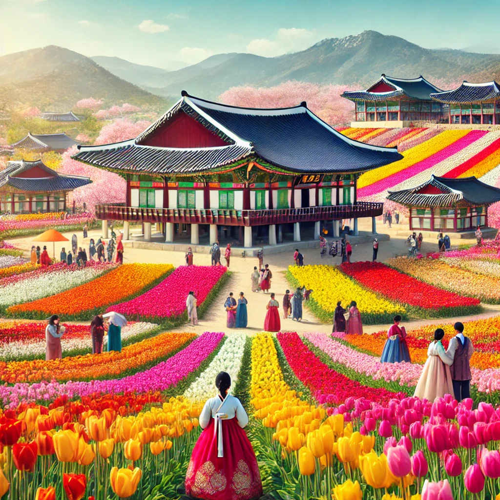 튤립축제 한국버전 그림