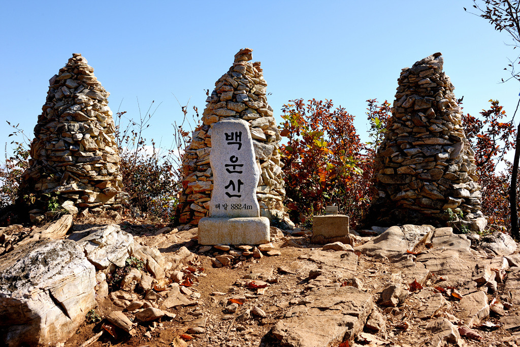 백운산 등산코스 지도