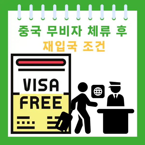 중국 무비자 체류 후 재입국 조건
