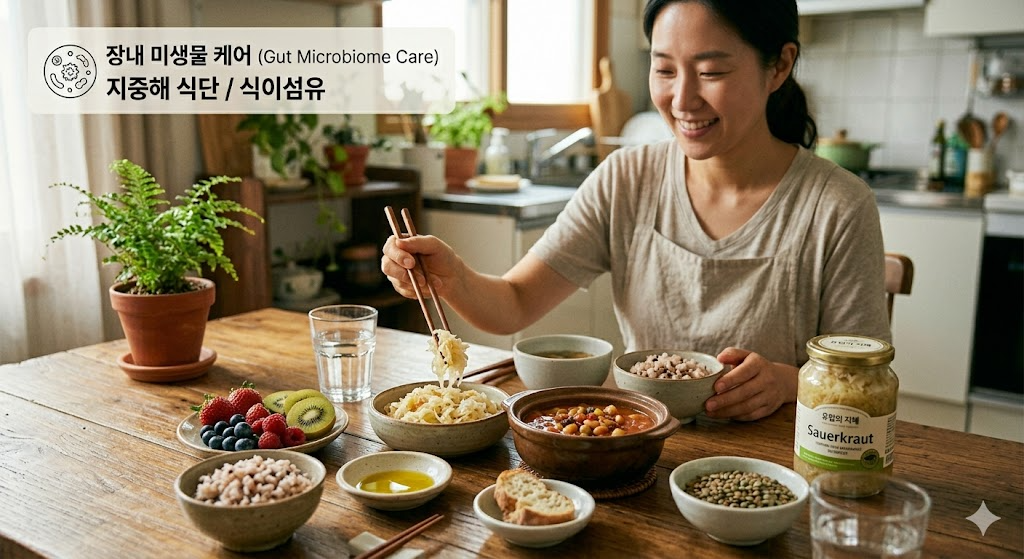 장내 미생물 케어 (유럽식단, 장건강, 식이섬유)