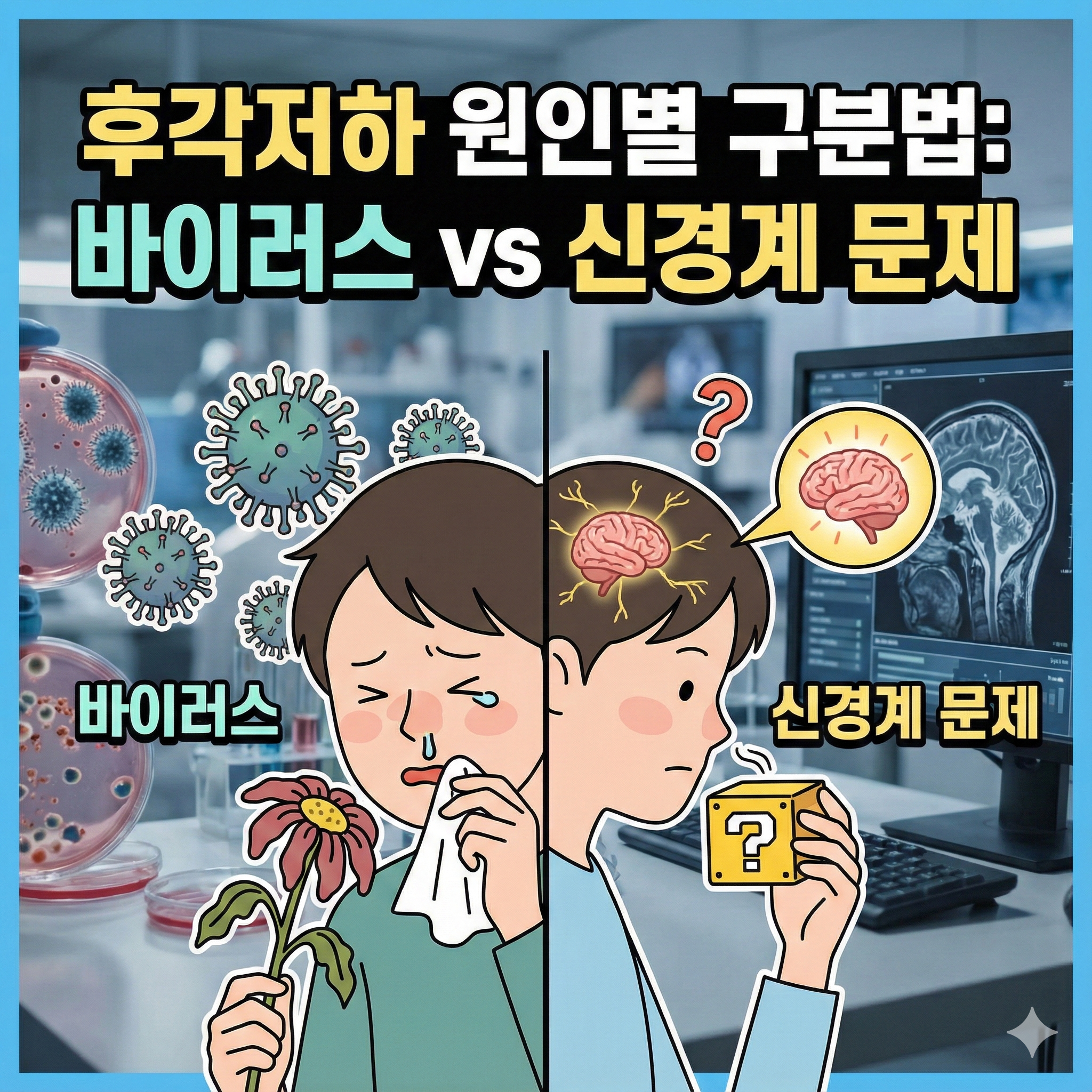 후각저하 원인별 구분법: 바이러스 vs 신경계 문제