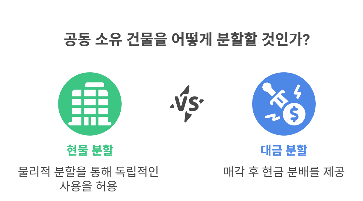 현물 분할 vs 대금 분할, 선택은?