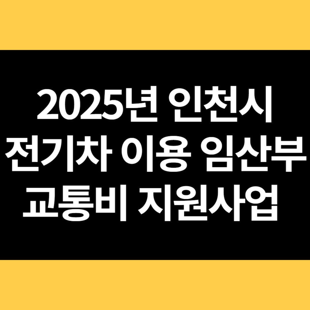 2025년 인천시 전기차 이용 임산부 교통비 지원사업 썸네일