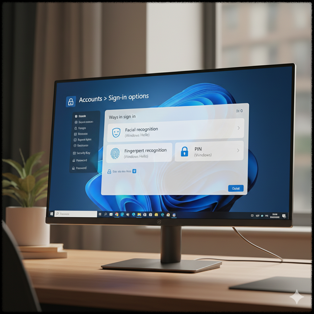 윈도우 11 로그인 옵션에서 Windows Hello 설정 화면