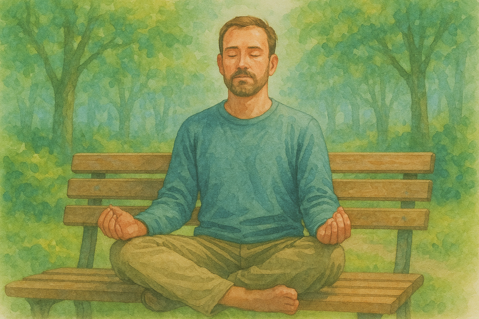 공원의 평온한 명상