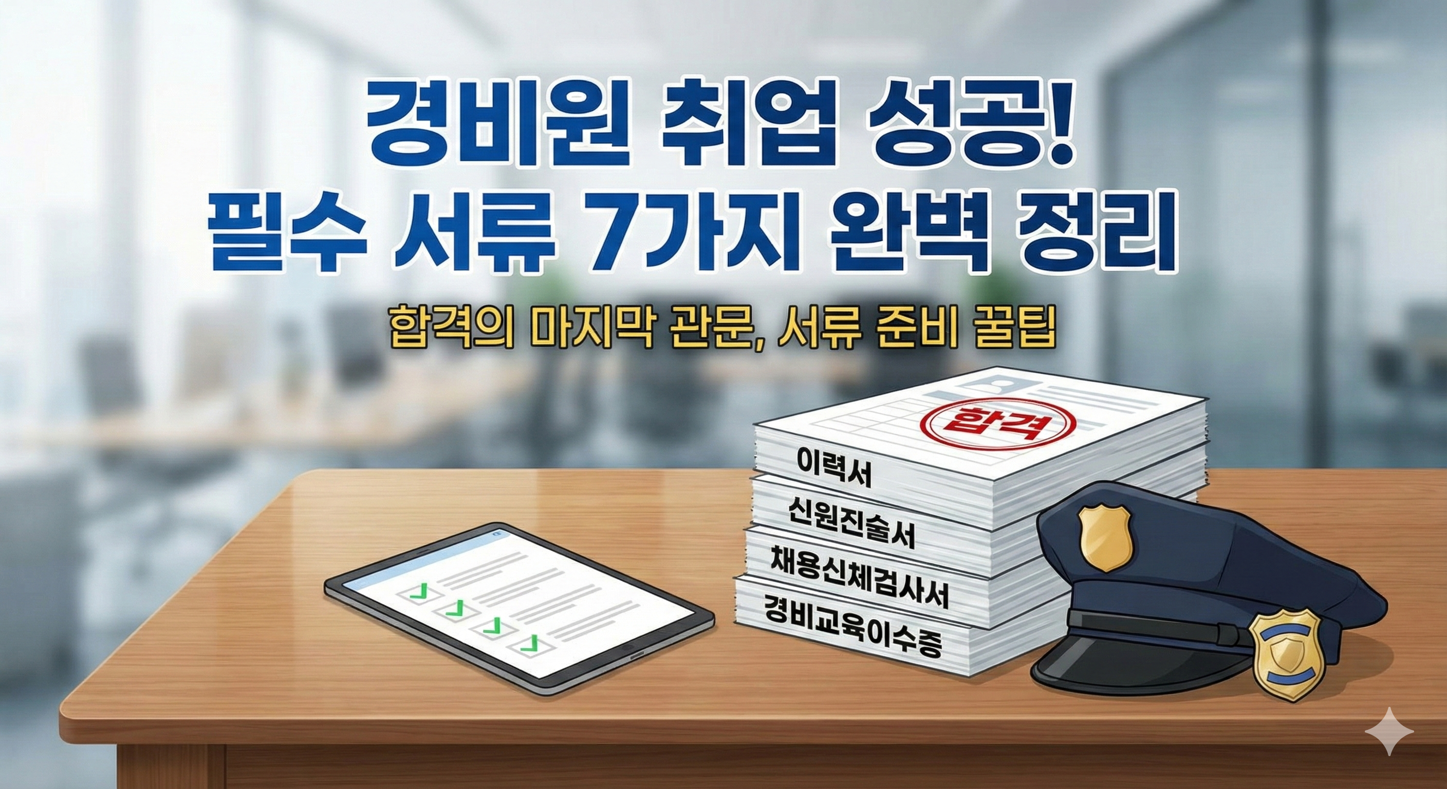 경비원 취업, 면접 합격해도 '이 서류' 없으면 입사 취소? 필수 준비물 7가지 총정리 (이직 가이드)