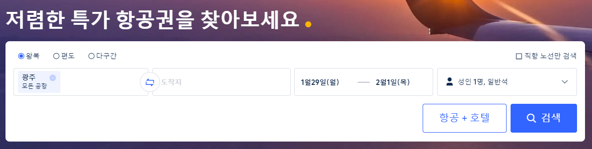 항공권 예약 사이트